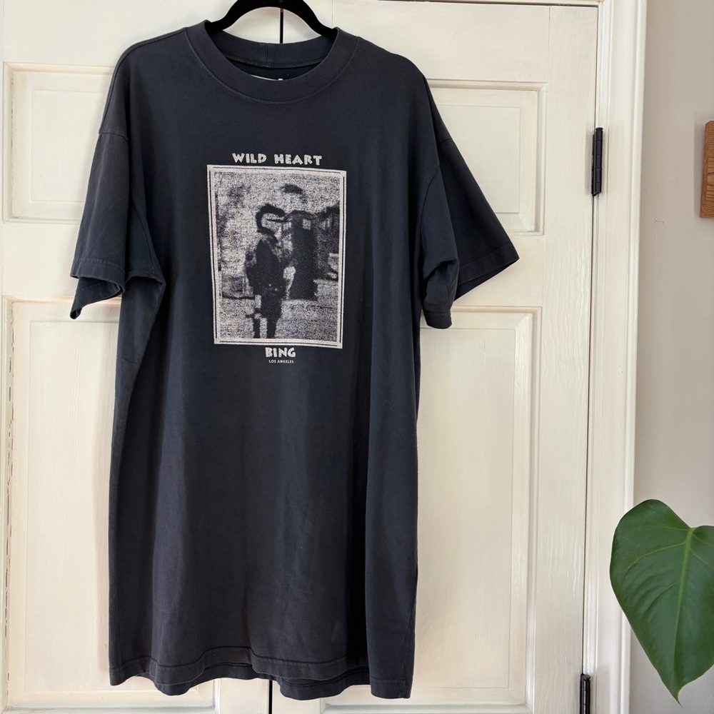 NEW ANINE BING Harley Mohawk Tee T-Shirt Dress Size XS 100% Cotton Graphic Tee - Picture 5 of 14